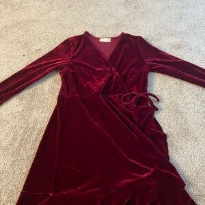 Red velvet size large Alter’d state dress